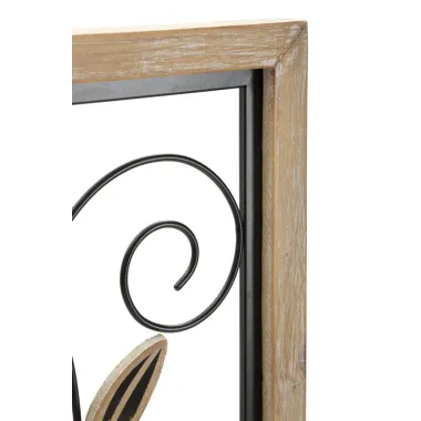 Płyta ze stali i drewna KOMAN -B- 26x2,5x60 cm